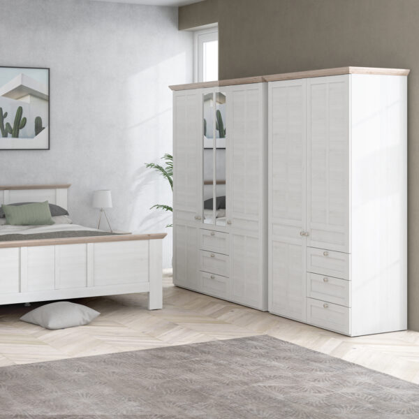 Illoppa 2 Door Wardrobe in Snowy Oak/Oak Nelson - Image 6