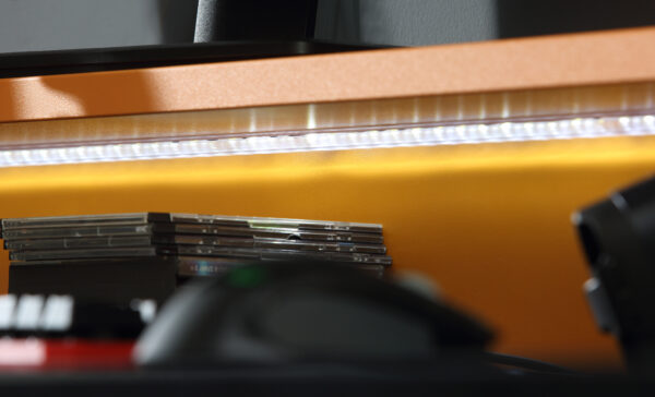 Tezaur Black/Orange Gaming Desk with Colour Changing LED - Image 6