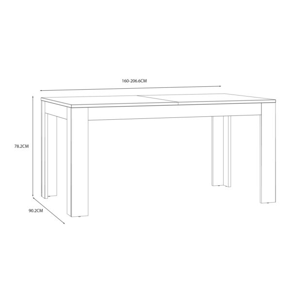 Bohol Extending Dining Table 160-207cm in Riviera Oak/Navy - Image 7