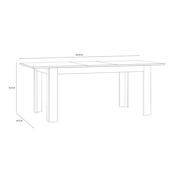 Bohol Extending Dining Table 160-207cm in Riviera Oak/Navy - Image 8