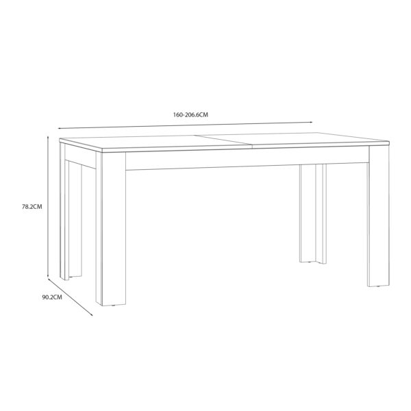Bohol Extending Dining Table 160-207cm in Riviera Oak/Grey Oak - Image 6