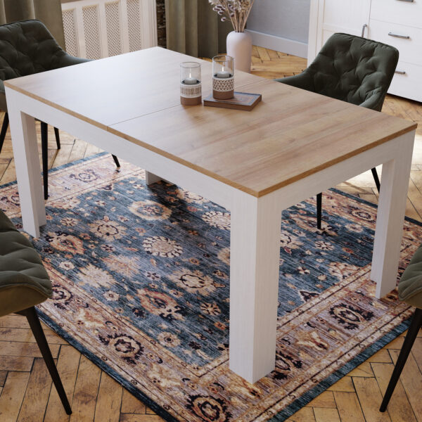 Bohol Extending Dining Table 160-207cm in Riviera Oak/White - Image 6