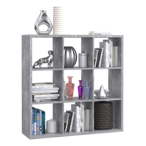 Mauro 3x3 Storage Unit in Concrete Grey - Image 2