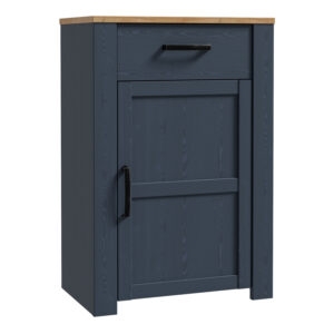 Bohol 1 Door 1 Drawer Shoe Cabinet in Riviera Oak/Navy