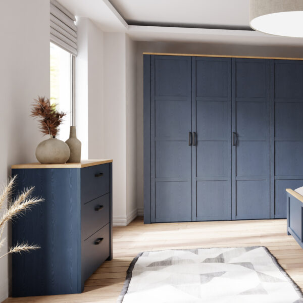 Bohol 3 Drawer Chest in Riviera Oak/Navy - Image 6