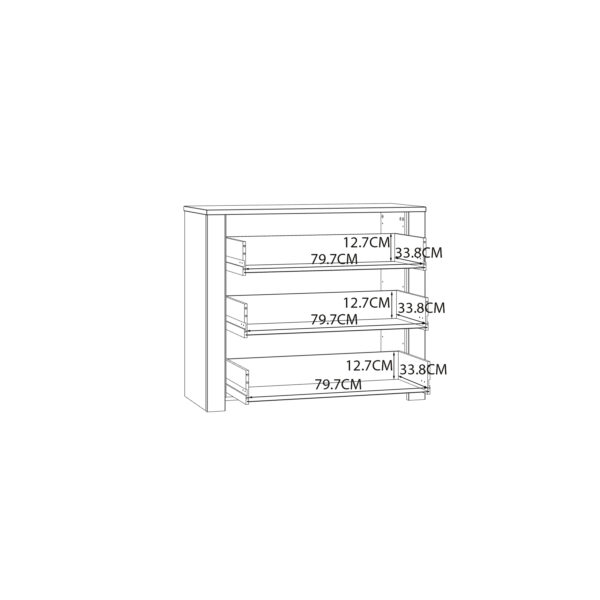 Bohol 3 Drawer Chest in Riviera Oak/White - Image 9