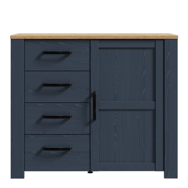 Bohol 1 Door 4 Drawer Chest in Riviera Oak/Navy - Image 2