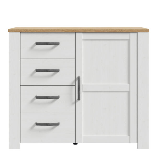 Bohol 1 Door 4 Drawer Chest in Riviera Oak/White - Image 2