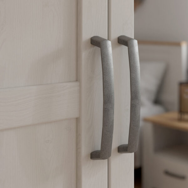 Bohol 2 Door 2 Mirrored Door Wardrobe in Riviera Oak/White - Image 8