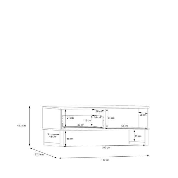 Sali 1 Drawer Coffee Table in Light Grey - Image 8