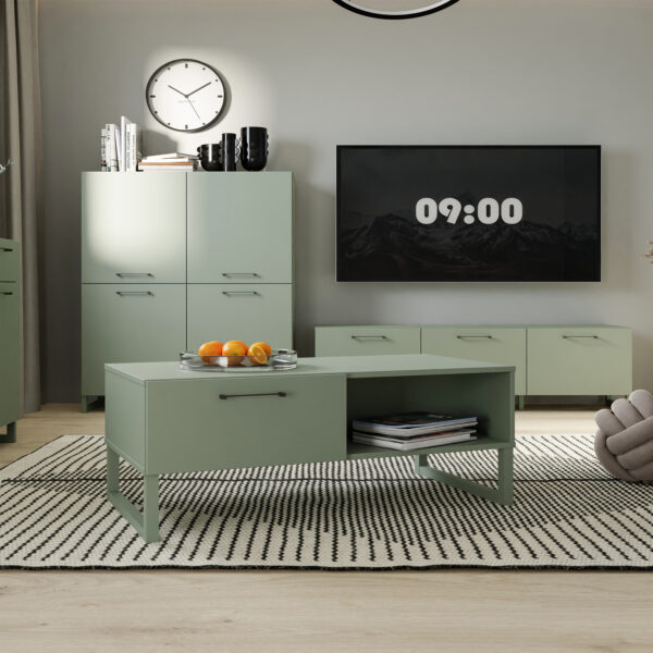 Sali 1 Drawer Coffee Table in Sage Green - Image 5