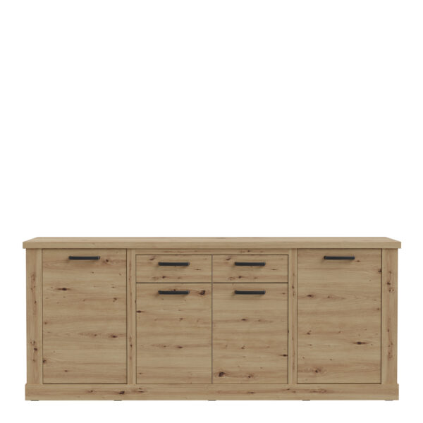 Corona 4 Door 2 Drawer Sideboard in Artisan Oak - Image 2