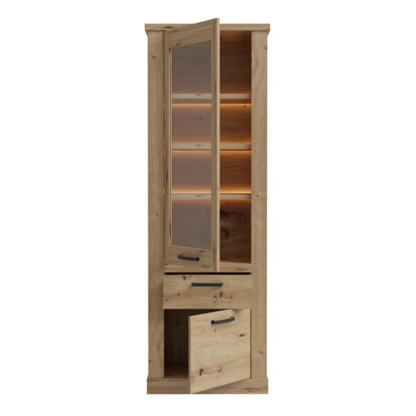 Corona Narrow Display Cabinet in Artisan Oak - Image 5