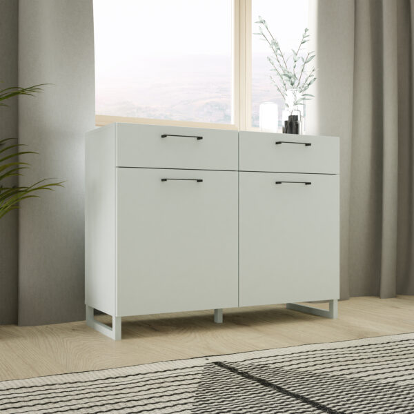 Sali 2 Door 2 Drawer Chest in Light Grey - Image 6