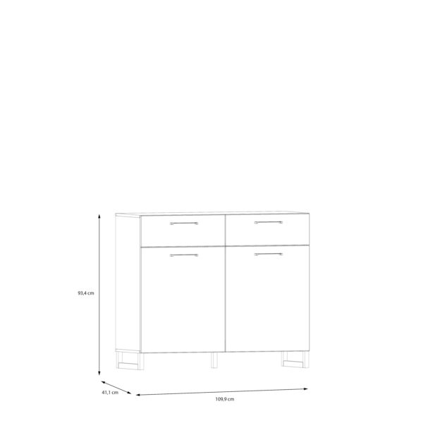 Sali 2 Door 2 Drawer Chest in Light Grey - Image 8