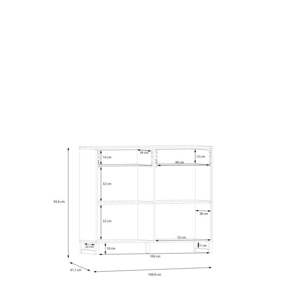 Sali 2 Door 2 Drawer Chest in Light Grey - Image 9