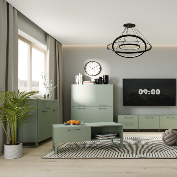 Sali 2 Door  2 Drawer Chest in Sage Green - Image 5