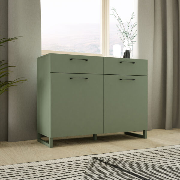 Sali 2 Door  2 Drawer Chest in Sage Green - Image 6