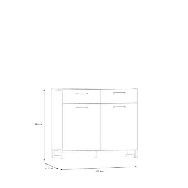 Sali 2 Door  2 Drawer Chest in Sage Green - Image 8