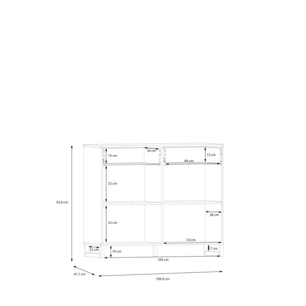 Sali 2 Door  2 Drawer Chest in Sage Green - Image 9