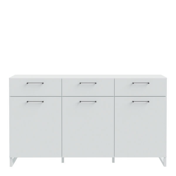 Sali 3 Door 3 Drawer Chest in Light Grey - Image 2