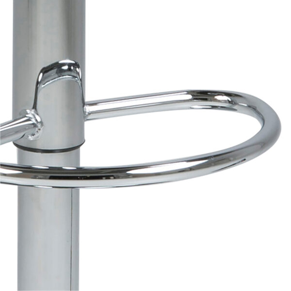 Plump Light Grey Swivel Bar Stool with Open Back - Image 7
