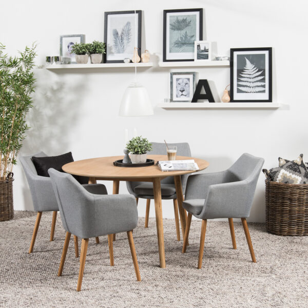 Nagano Round Dining Table in Oak - Image 3