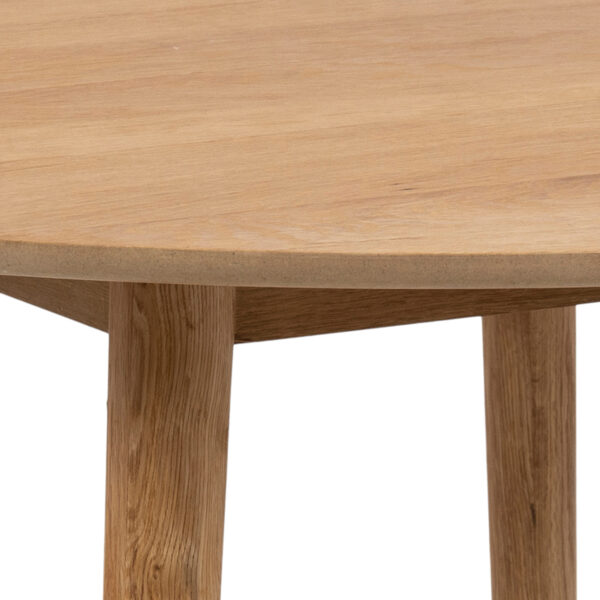 Nagano Round Dining Table in Oak Included 4 Ida Dining Chair in Oak - Image 4