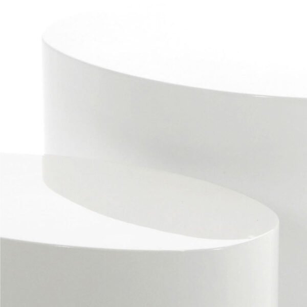 Mice Oval Coffee Table in White Set of 2 - Image 3