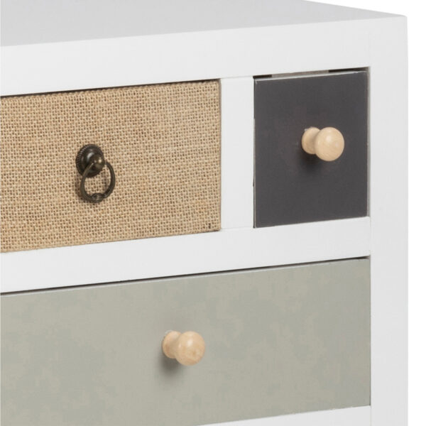 Thais White Shabby Chic Multi Coloured 11 Drawer Chest - Image 7
