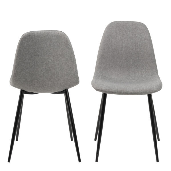 Wilma Dining Chair in Light Grey Set of 4 - Image 2