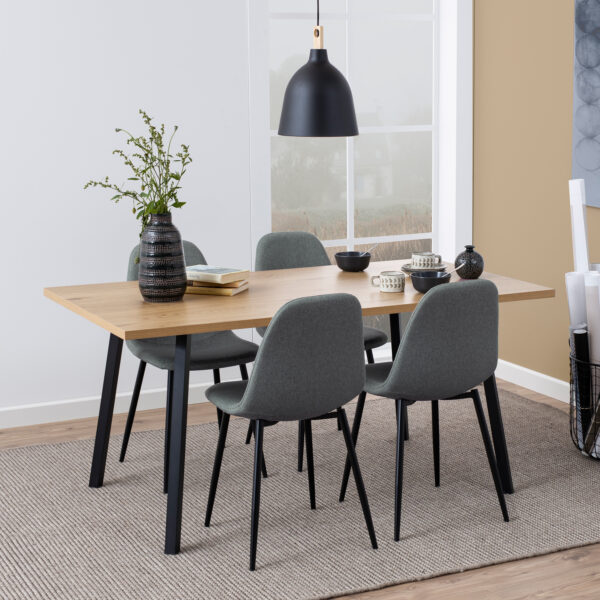 Wilma Dining Chair in Light Grey Set of 4 - Image 4