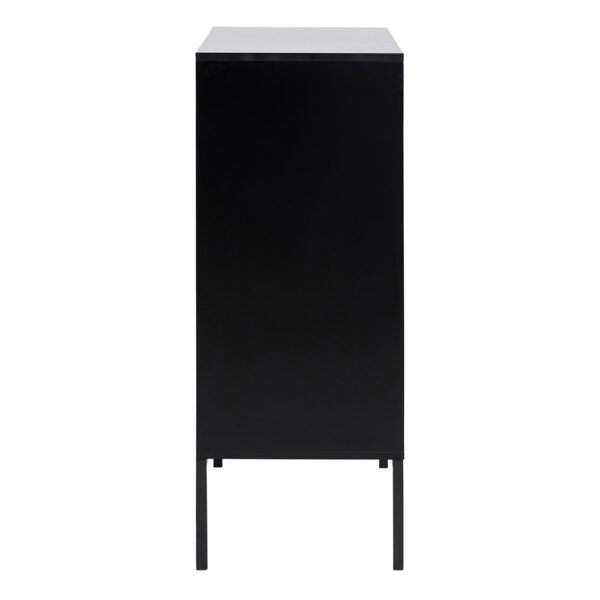 Seaford 3 Door 2 Drawer Sideboard in Black & Oak - Image 3