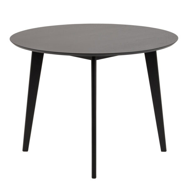 Roxby Round Dining Table in Black 105x76cm - Image 3