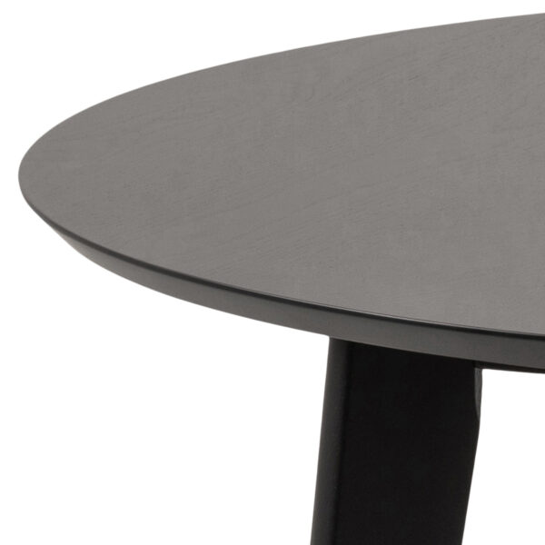 Roxby Round Dining Table in Black 105x76cm - Image 6