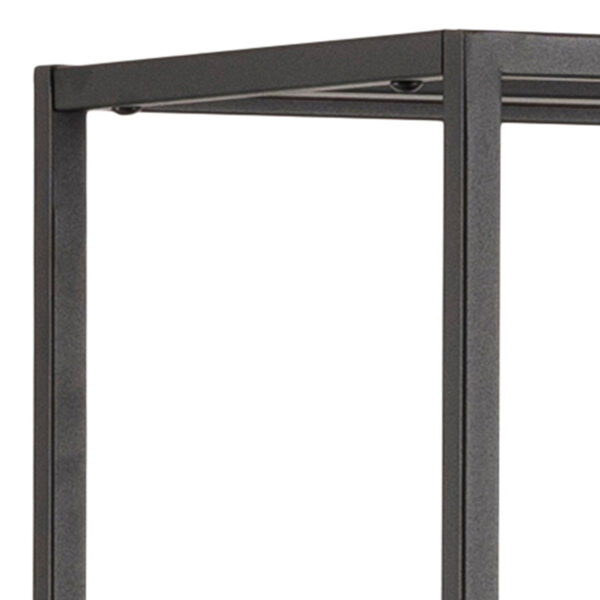 Newcastle Asymmetrical Bookcase with 6 Shelves in Matt Black - Image 7