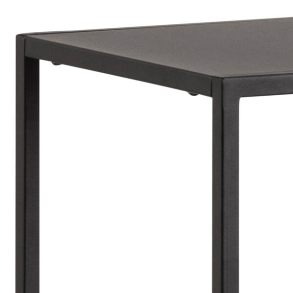 Newcastle Asymmetrical Bookcase with 3 Shelves in Matt Black - Image 5