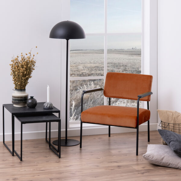 Infinity Nest of Tables in Black Matt Set of 2 - Image 4