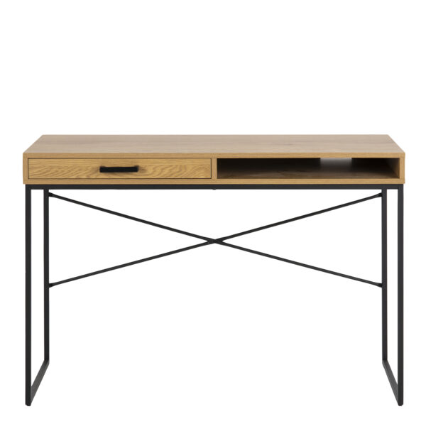 Seaford Office Desk with 1 Drawer in Oak - Image 2