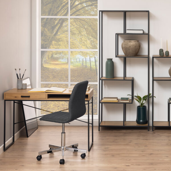 Seaford Office Desk with 1 Drawer in Oak - Image 4