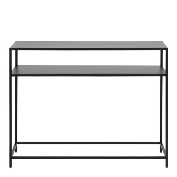 Newcastle Console Table with Open Shelf in Matt Black - Image 2