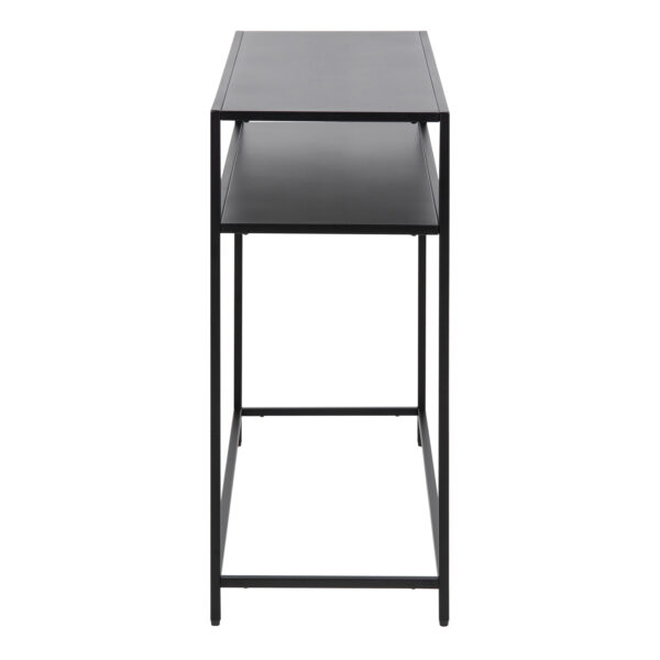Newcastle Console Table with Open Shelf in Matt Black - Image 3