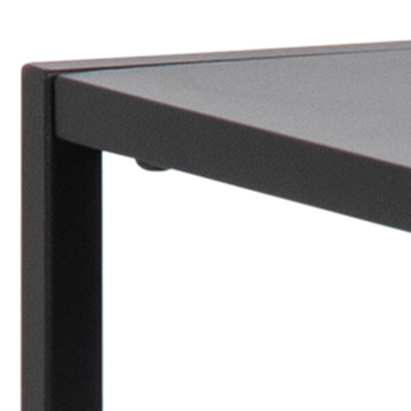 Newcastle Console Table with Open Shelf in Matt Black - Image 7