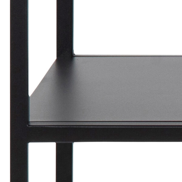 Newcastle Console Table with Open Shelf in Matt Black - Image 8