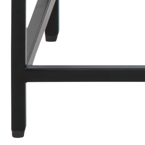Newcastle Console Table with Open Shelf in Matt Black - Image 9