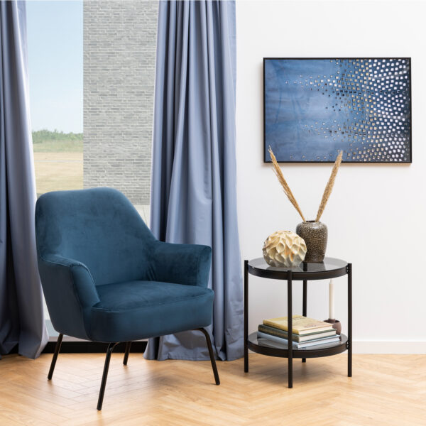 Melissa Lounge Chair in Navy Blue - Image 2