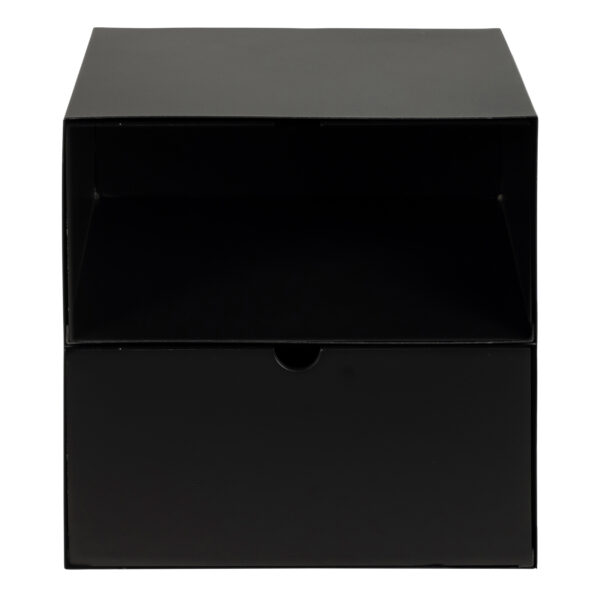 Joliet 1 Drawer Wallmounted Bedside Table in Matt Black - Image 3