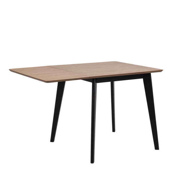 Roxby Extending Dining Table 80-120cm in Oak & Black Included 2 Roxby Dining Chairs in Black and Oak - Image 3