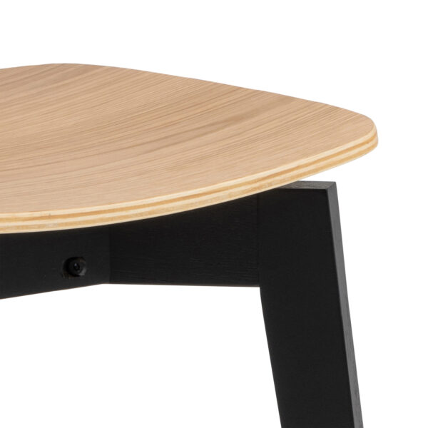 Roxby Extending Dining Table 80-120cm in Oak & Black Included 4 Roxby Dining Chairs in Black and Oak - Image 9