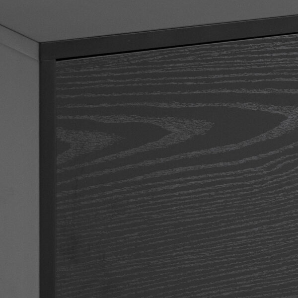 Seaford 2 Door 1 Drawer TV Unit in Ash Black - Image 6